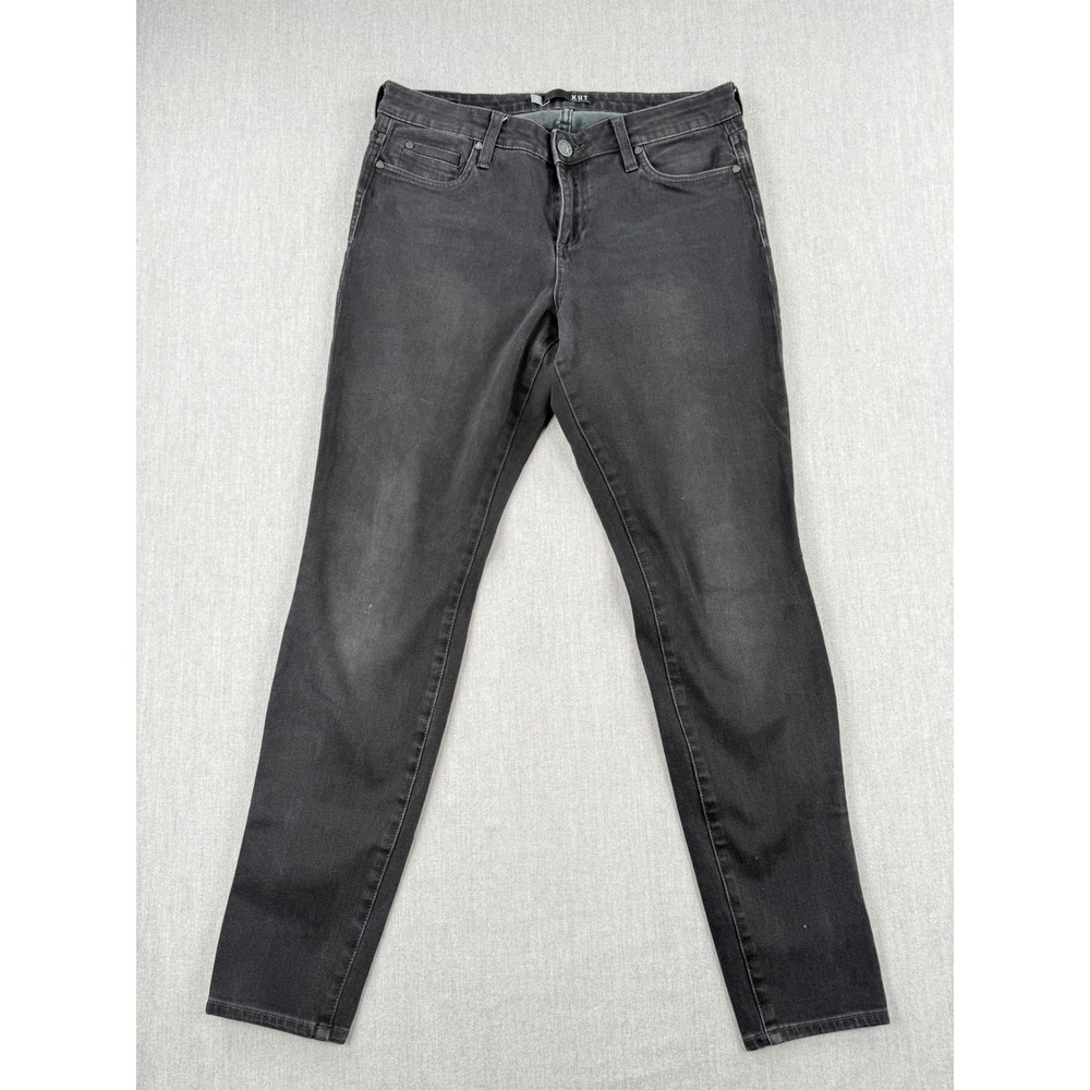 KUT‎ from the Kloth Donna Skinny Jeans Faded Black Size 10 Stretch Denim